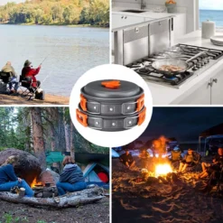 Camping Outdoor Kookset 13-delig Camping Servies En Pannen Pannenset Keukengerei - BPA-vrij & Geen Giftige Stoffen - Opvouwbaar & Licht - Ideaal Voor Reizen, Festival, Wandelen -Goedkope Licht Tent Winkel 1200x1200 53