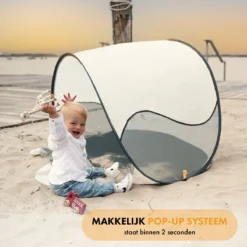 Deryan Luxe Pop Up Strandtent - Anti-UV 50+ - Cream -Goedkope Licht Tent Winkel 1200x1200 530