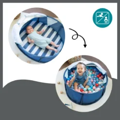 Babymoov Babyni Speelruimte & Extra Bedje Anti-UV FPS 50+ Marinière -Goedkope Licht Tent Winkel 1200x1200 553