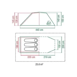 Coleman Chimney Rock 3 Plus Tunneltent - Verduisterend - 3-Persoons -Goedkope Licht Tent Winkel 1200x1200 555