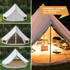Skandika Tipii 400 Canvas Tent – Tipi-tenten – 8 Persoons Familietent - Campingtent – Muggengaas – 250 Cm Stahoogte – 400 Cm Diameter – 4000 Mm Waterkolom – Indische Tent, Partytent, Festivaltent – Outdoor, Camping, Tuin – Kamperen – Wit -Goedkope Licht Tent Winkel 1200x1200 560