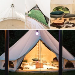 Skandika Tipii 400 Canvas Tent – Tipi-tenten – 8 Persoons Familietent - Campingtent – Muggengaas – 250 Cm Stahoogte – 400 Cm Diameter – 4000 Mm Waterkolom – Indische Tent, Partytent, Festivaltent – Outdoor, Camping, Tuin – Kamperen – Wit -Goedkope Licht Tent Winkel 1200x1200 561