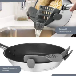 SensaHome- Siliconen Vergiet - Keuken Afgietdeksel - Afgiethulp - Siliconen - BPA Vrij - Grijs -Goedkope Licht Tent Winkel 1200x1200 72