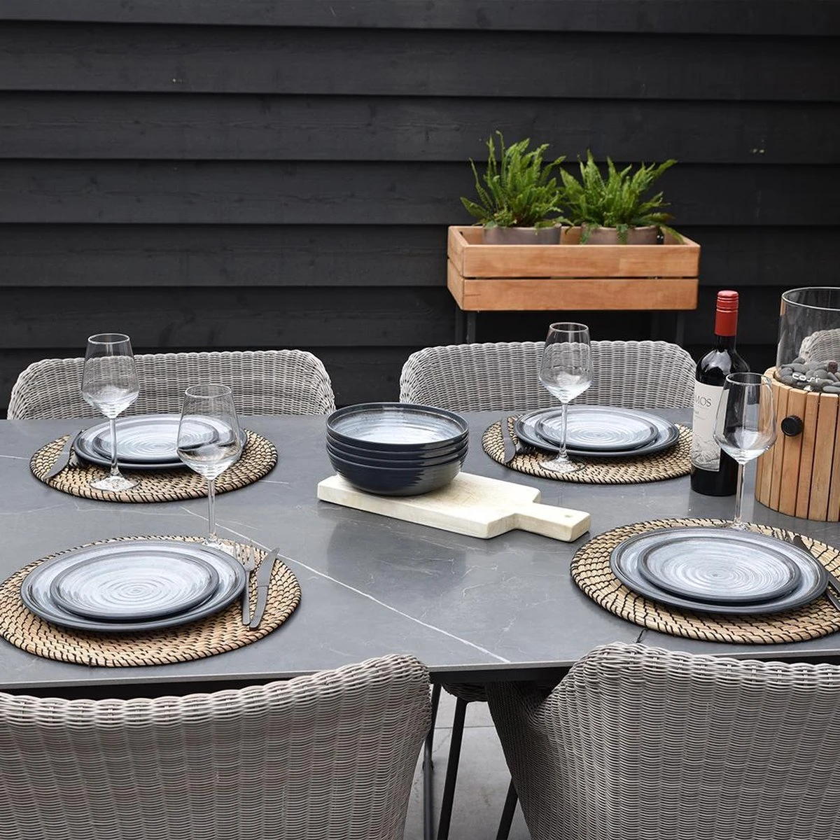 Travellife Jávea Serviesset - 16-delig - Donkergrijs 5 Travellife Jávea Serviesset - 16-delig - Donkergrijs - Afbeelding 3