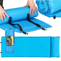 Springos Slaapmat | Zelfopblazend | 186 Cm | Inclusief Hoes & Hoofdkussen | Lichtblauw -Goedkope Licht Tent Winkel 1200x1200 98