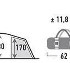 High Peak Tauris 4 Tunneltent - Donkergrijs - 4 Persoons -Goedkope Licht Tent Winkel 1200x222