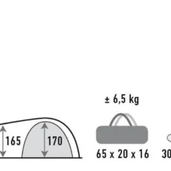 High Peak Tessin 4.0 Koepeltent - Nimbus Grijs - 4 Persoons -Goedkope Licht Tent Winkel 1200x462