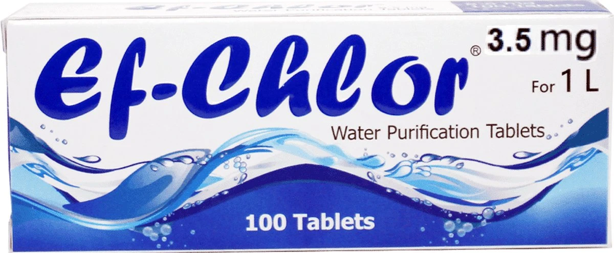 Waterzuiveringstabletten 3.5 Mg - 100 Stuks! - 0,5-1 Liter Veilig En Schoon Drinkwater In 30 Minuten! 3 Waterzuiveringstabletten 3.5 Mg - 100 Stuks! - 0,5-1 Liter Veilig En Schoon Drinkwater In 30 Minuten!