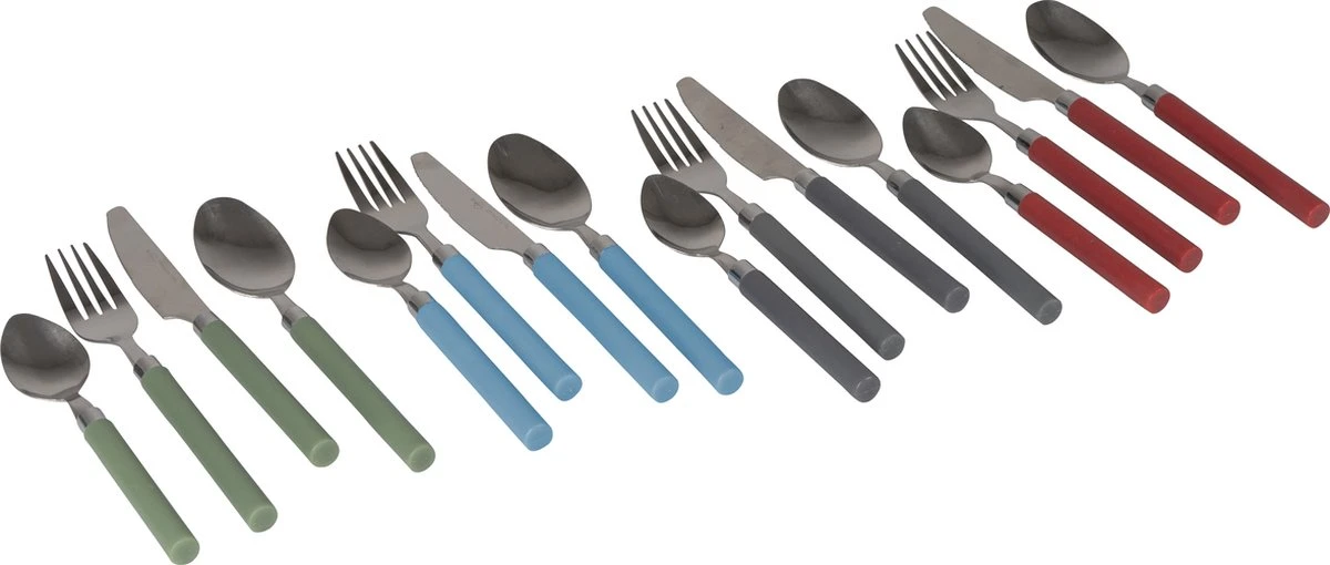 Bo-Camp Bestekset - 4-Delig - 1-Persoons - Groen 5 Bo-Camp Bestekset - 4-Delig - 1-Persoons - Groen - Afbeelding 3