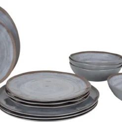 Bo-Camp Servies - Halo - 12-delig - Grijs