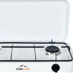 SMH LINE® Gas Kooktoestel 2 Pits XL - Camping Kooktoestel - Gaskomfoor - Incl. Gasslang Set