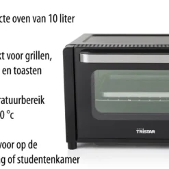 Tristar Oven OV-3615 - Camping Oven 10 Liter - 800 Watt - Vrijstaande Kleine Oven - Zwart -Goedkope Licht Tent Winkel 1200x674