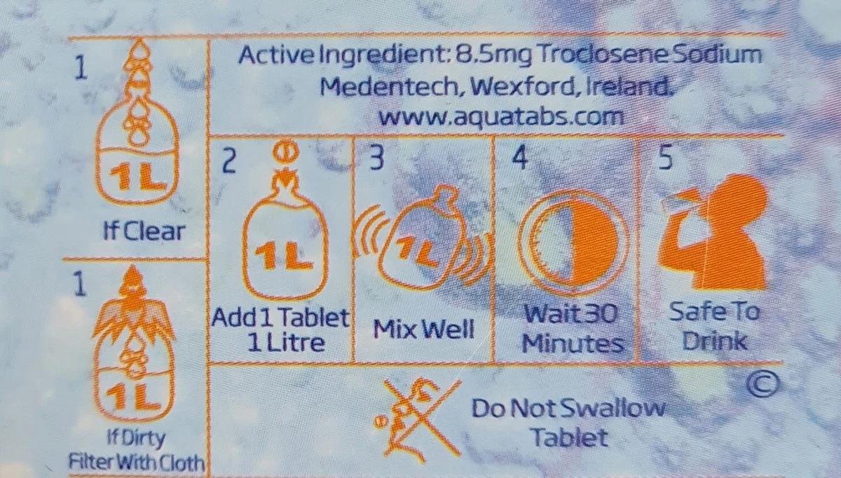 Aquatabs - Waterzuiveringstabletten - 2X50 Stuks 5 Aquatabs - Waterzuiveringstabletten - 2X50 Stuks - Afbeelding 3