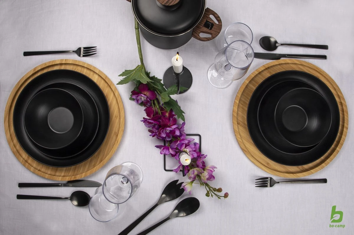 Bo-Camp Industrial - Bestekset - Ballona - 16-delig 4-Persoons - Zwart 4 Bo-Camp Industrial - Bestekset - Ballona - 16-delig 4-Persoons - Zwart - Afbeelding 2