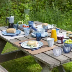 Bo-Camp - Servies - Mix & Match- 16-Delig - Blauw -Goedkope Licht Tent Winkel 1200x799 6