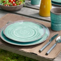 Bo-Camp Servies Halo - 12 Delig Melamine - Aqua 14 Bo-Camp Servies Halo - 12 Delig Melamine - Aqua -Goedkope Licht Tent Winkel 1200x800 17