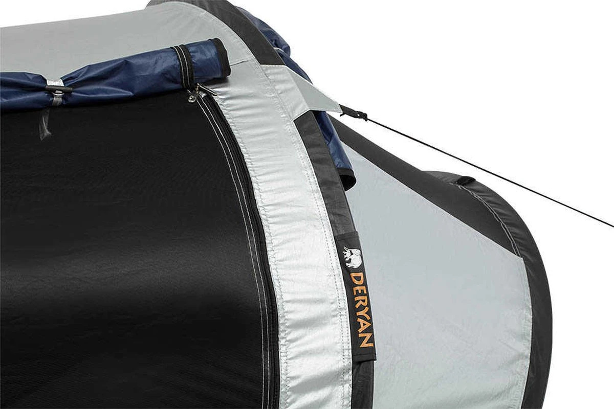 Deryan Cocoon Pop Up Tent - Slaapzak - Luchtbed - Luchtpomp - 4 Persoons - Zilver 16 Deryan Cocoon Pop Up Tent - Slaapzak - Luchtbed - Luchtpomp - 4 Persoons - Zilver - Afbeelding 15