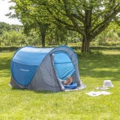 Dunlop Pop Up Tent 220 X 120 X 90 Cm - Grijs/ Blauw - 1 Persoons -Goedkope Licht Tent Winkel 1200x800 62