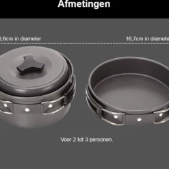 Hikr® Camping Pannenset - Complete 22-delige Kookset - Lichtgewicht - Kookgerei Servies - Outdoor - BPA-vrij - Keukengerei Set -Goedkope Licht Tent Winkel 1200x848
