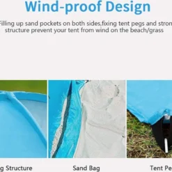 IGOODS Pop-up Tent - 2/3-Persoons - Blauw 13 IGOODS Pop-up Tent - 2/3-Persoons - Blauw -Goedkope Licht Tent Winkel 1200x866