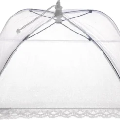 Merkloos Opvouwbaar Vliegennetje / Vliegenkapje 45 X 45 Cm - Hoogte 20 Cm