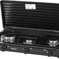 Zilan - Gas Kooktoestel 3 Pits - Campingkooktoestel - Gaskookplaat - Zwart