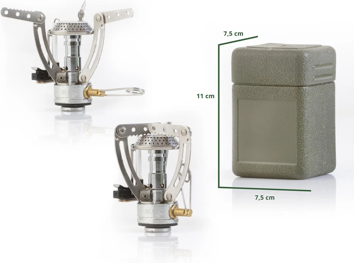 MacGyver Gasbrander Mini RVS - Camping Kookstel - Kookbrander - 10 Cm - Elektronische Ontsteking 8 MacGyver Gasbrander Mini RVS - Camping Kookstel - Kookbrander - 10 Cm - Elektronische Ontsteking - Afbeelding 6