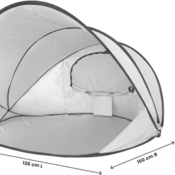 Deryan Luxe Pop Up Strandtent XXL - Anti-UV 50+ - Zilver -Goedkope Licht Tent Winkel 1200x907 4