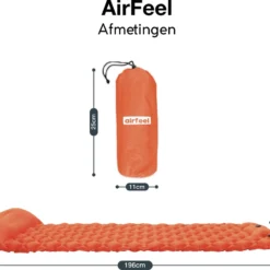 AirFeel Lichtgewicht Opsblaasbaar Slaapmatje - Ingebouwde Pomp En Kussen - 196 X 60 X 6 Cm - Orange 13 AirFeel Lichtgewicht Opsblaasbaar Slaapmatje - Ingebouwde Pomp En Kussen - 196 X 60 X 6 Cm - Orange -Goedkope Licht Tent Winkel 1200x943 1