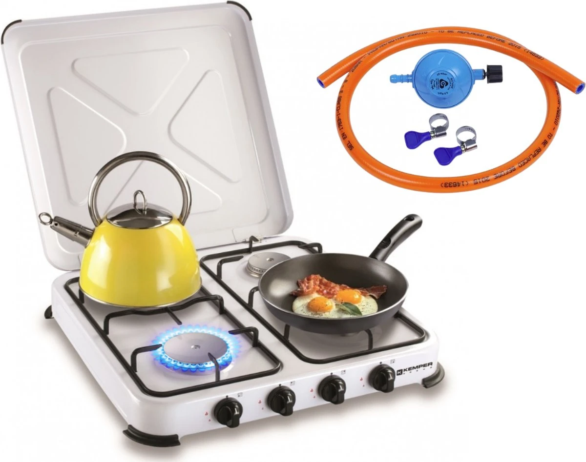 Kemper Gaskooktoestel Set – Campingset – Campingkookset – INCLUSIEF Installatiesetje – TOT 4 RVS Branders 3 Kemper Gaskooktoestel Set – Campingset – Campingkookset – INCLUSIEF Installatiesetje – TOT 4 RVS Branders