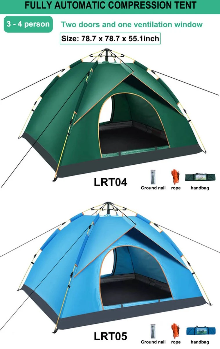 Fish Life Waterdichte Tent - Lichtgewicht Tent - Tent Voor 2-4 Personen - 200*200*140 Cm - Outdoor Camping Tent - Licht Blauw 7 Fish Life Waterdichte Tent - Lichtgewicht Tent - Tent Voor 2-4 Personen - 200*200*140 Cm - Outdoor Camping Tent - Licht Blauw - Afbeelding 5