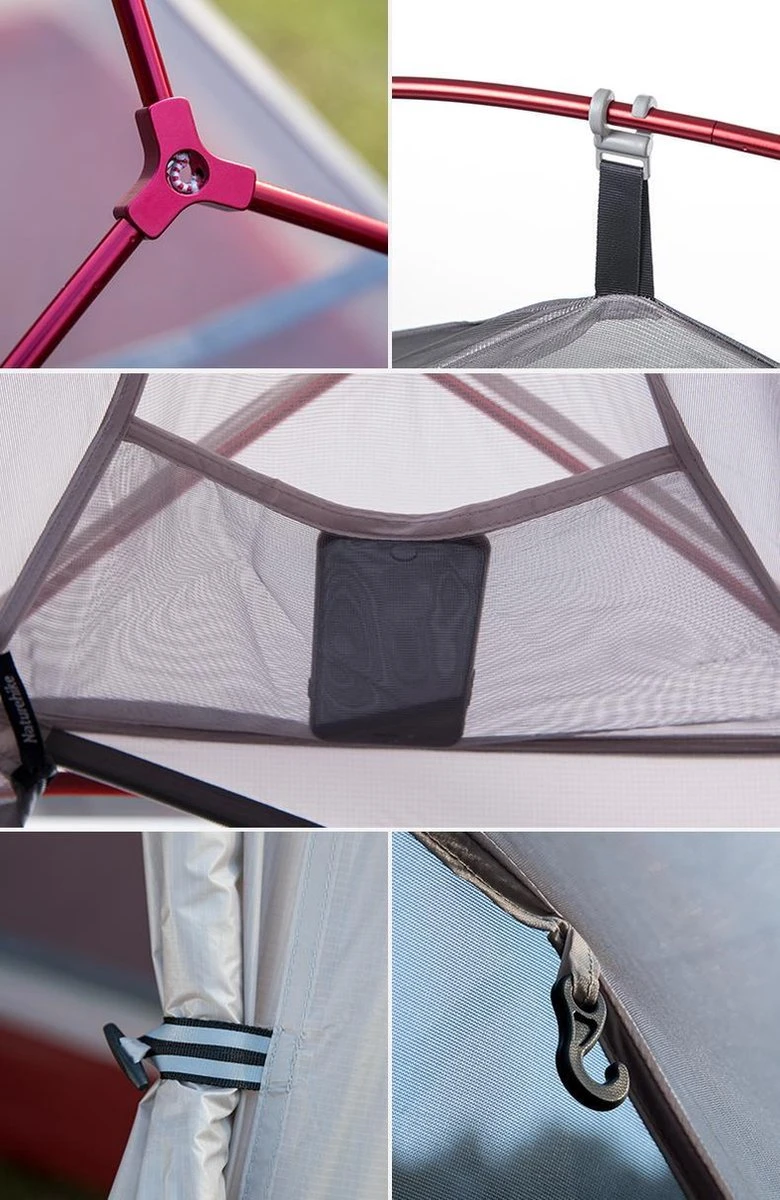 Cloud Up 1 Upgraded - Naturehike® - 1 Persoons Tent - Lichtgewicht Tent - Incl. Grondzeil - 210T 3000mm - Outdoor - Waterdicht - Hiking & Wandelen 10 Cloud Up 1 Upgraded - Naturehike® - 1 Persoons Tent - Lichtgewicht Tent - Incl. Grondzeil - 210T 3000mm - Outdoor - Waterdicht - Hiking & Wandelen - Afbeelding 8