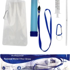 Merkloos Professional Personal Water Filter Straw - Complete Set - Veilig En Zuiver Drinkwater - Waterfilter - Outdoor