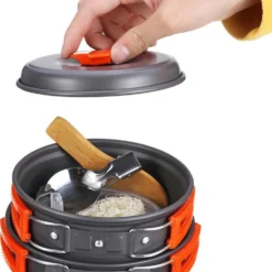 Camping Outdoor Kookset 13-delig Camping Servies En Pannen Pannenset Keukengerei - BPA-vrij & Geen Giftige Stoffen - Opvouwbaar & Licht - Ideaal Voor Reizen, Festival, Wandelen -Goedkope Licht Tent Winkel 989x1200 1